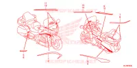 AUTOCOLLANTS pour Honda GL 1800 GOLD WING NAVI SILVER de 2016