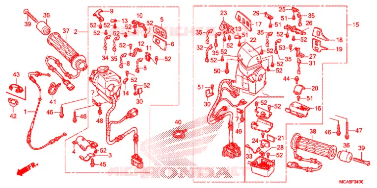 COMMODOS - POIGNEES Honda MOTO 1800 GOLD-WING 2016  GL1800G