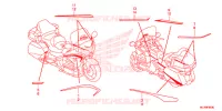 AUTOCOLLANTS pour Honda GL 1800 GOLD WING ABS NAVI BLACK de 2016