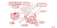ETIQUETTE DE PRECAUTIONS pour Honda CB 1000 R ABS BLACK de 2012