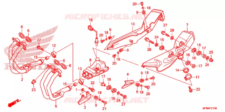 SILENCIEUX D'ECHAPPEMENT Honda MOTO 1000 CB 2012  CB1000RAC
