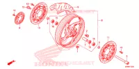 ROUE AVANT pour Honda CB 1000 R ABS BLACK de 2013