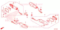CLIGNOTANT pour Honda CB 300 POLICE BLUE LIGHT de 2016