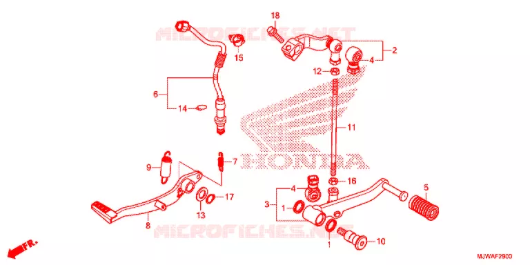 PEDALE Honda MOTO 500 CBR 2016  CBR500RG