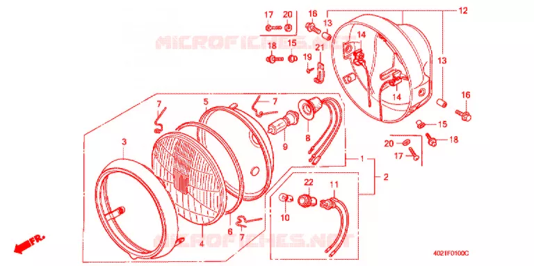 PHARE Honda MOTO 125 CD 2002  CD125T1