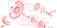 ROUE ARRIERE pour Honda CD 125 POST OFFICE de 2001