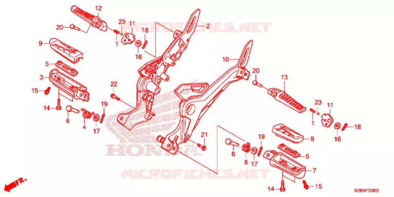 REPOSE PIED Honda MOTO 125 GROM 2017  MSX125H_A