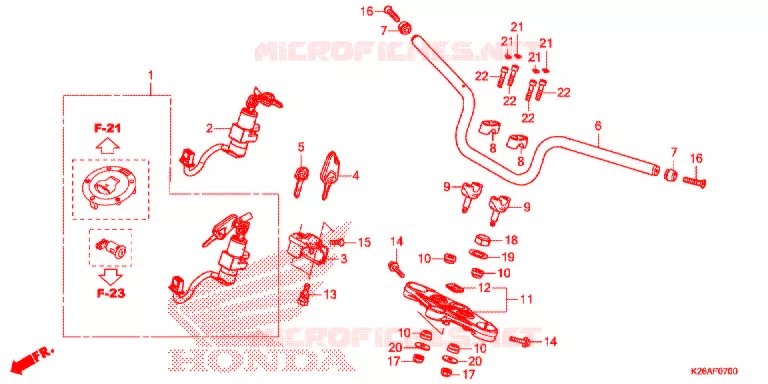 GUIDON Honda MOTO 125 GROM 2017  MSX125H_A