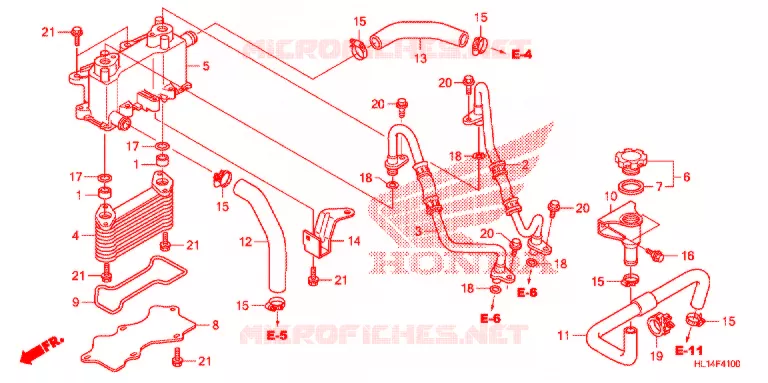 RADIATEUR D'HUILE Honda ATV 700 BIG-RED 2009  MUV7009