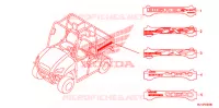 AUTOCOLLANTS pour Honda BIG RED 700 de 2012