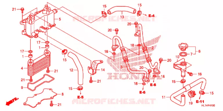 RADIATEUR D'HUILE Honda ATV 700 BIG-RED 2012  MUV700C