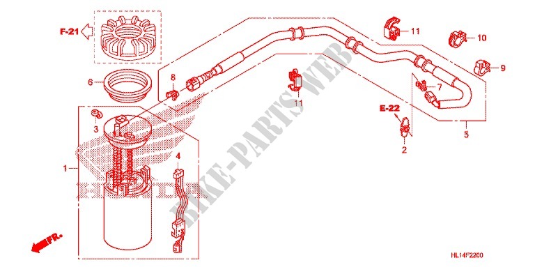 POMPE A ESSENCE pour Honda BIG RED 700 de 2012