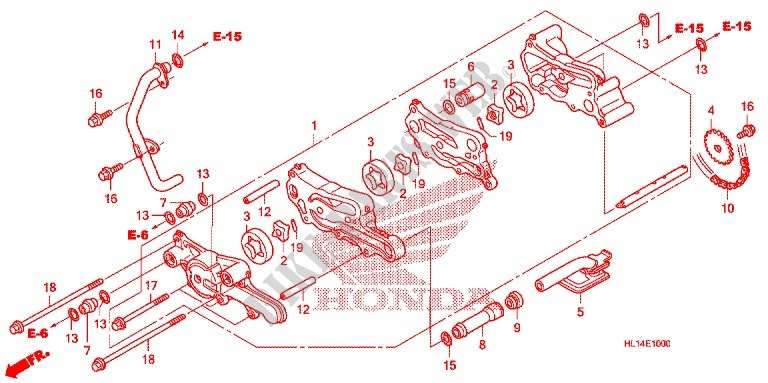 POMPE A HUILE pour Honda BIG RED 700 de 2012