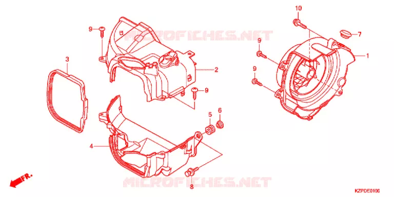 OUIES DE RADIATEUR Honda SCOOTER 110 BENLY 2012  MW1101WHC