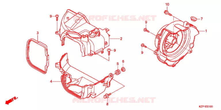 OUIES DE RADIATEUR Honda SCOOTER 110 BENLY 2012  MW1102WHC