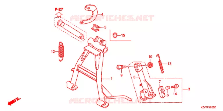 BEQUILLE Honda MOTO 110 CUB 2012  NBC110C