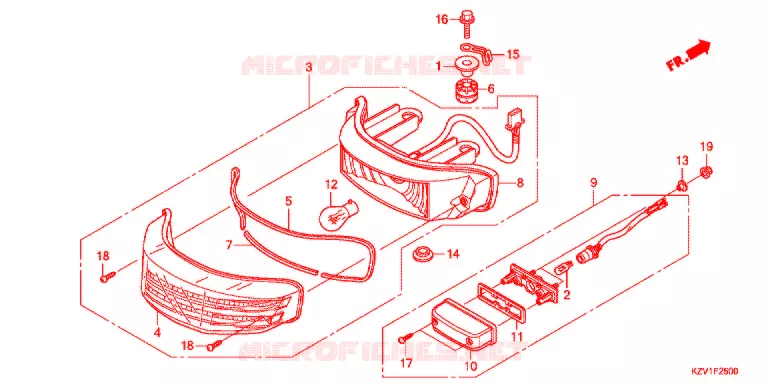 FEU ARRIERE Honda MOTO 110 CUB 2013  NBC110C