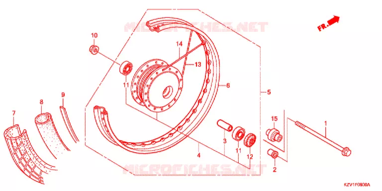 ROUE AVANT Honda MOTO 110 CUB 2012  NBC110C