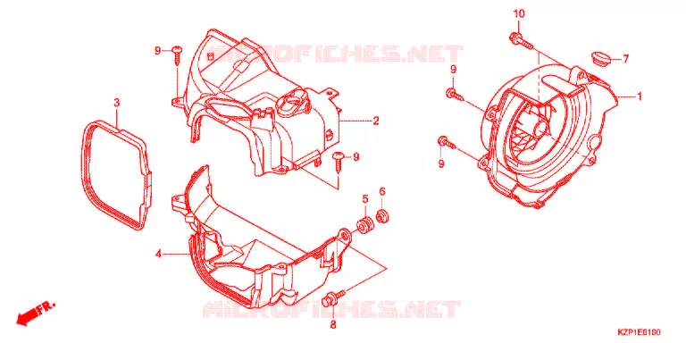OUIES DE RADIATEUR Honda SCOOTER 110 BENLY 2016  MW1101WHG