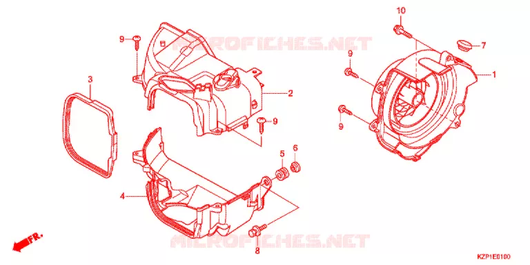 OUIES DE RADIATEUR Honda SCOOTER 110 BENLY 2016  MW1101WHG