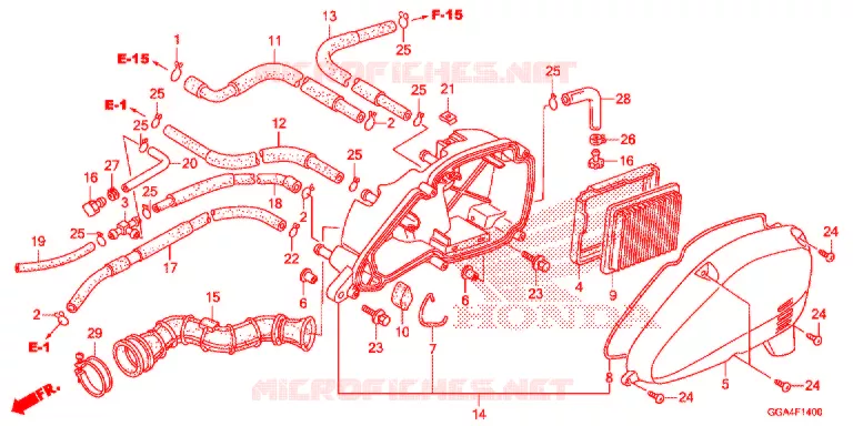 FILTRE A AIR Honda SCOOTER 50 RUCKUS 2014  NPS50E