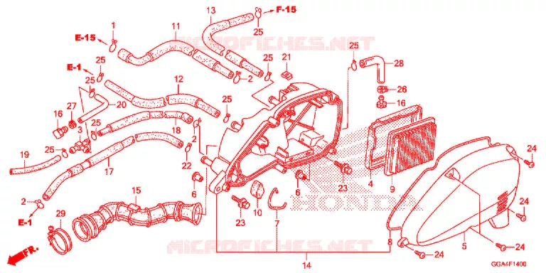 FILTRE A AIR Honda SCOOTER 50 RUCKUS 2015  NPS50F