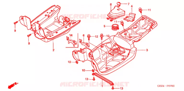 MARCHE PIEDS Honda SCOOTER 50 RUCKUS 2005  NPS50S5_A