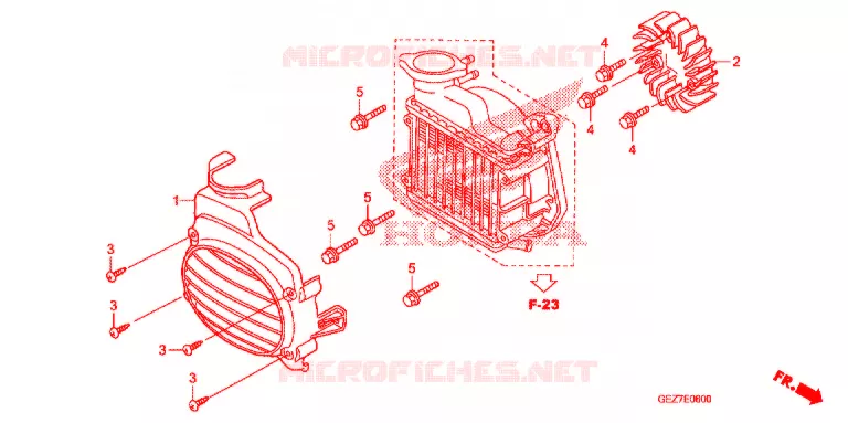 VENTILATEUR ET COUVERCLE DE RADIATEUR Honda SCOOTER 50 RUCKUS 2009  NPS50S9_A