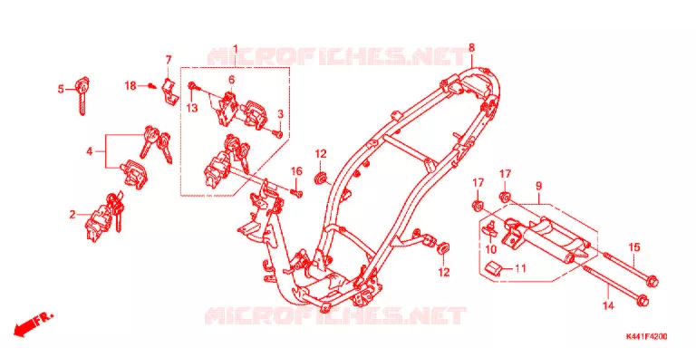 CADRE Honda SCOOTER 110 DIO 2016  NSC110CBFF