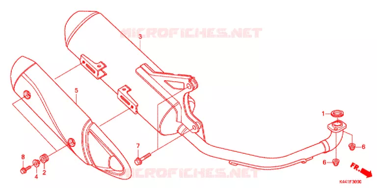 SILENCIEUX D'ECHAPPEMENT Honda SCOOTER 110 DIO 2015  NSC110CBFF