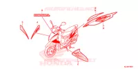 AUTOCOLLANTS (1) pour Honda SPACY 110 de 2012