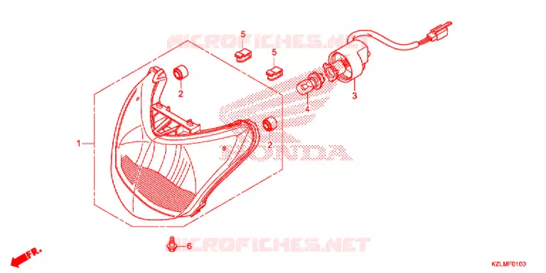 PHARE (NSC110CSD/E) Honda SCOOTER 110 SPACY 2013  NSC110CSD