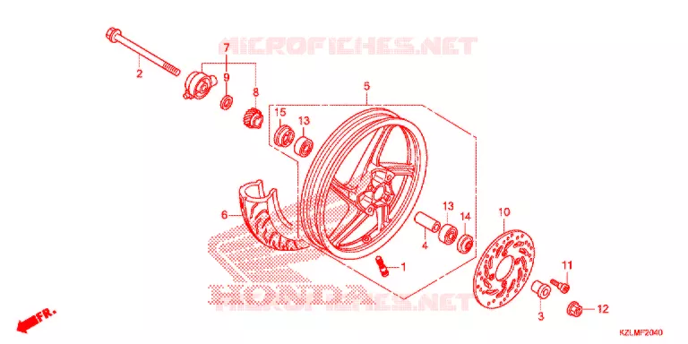 ROUE AVANT Honda SCOOTER 110 SPACY 2015  NSC110CSE