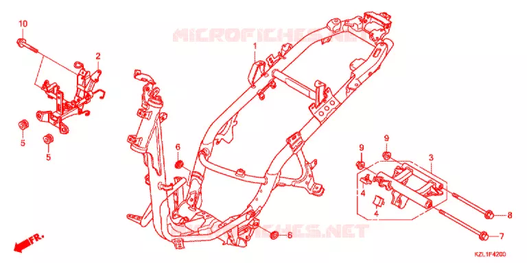 CADRE Honda SCOOTER 110 DIO 2013  NSC110WHD
