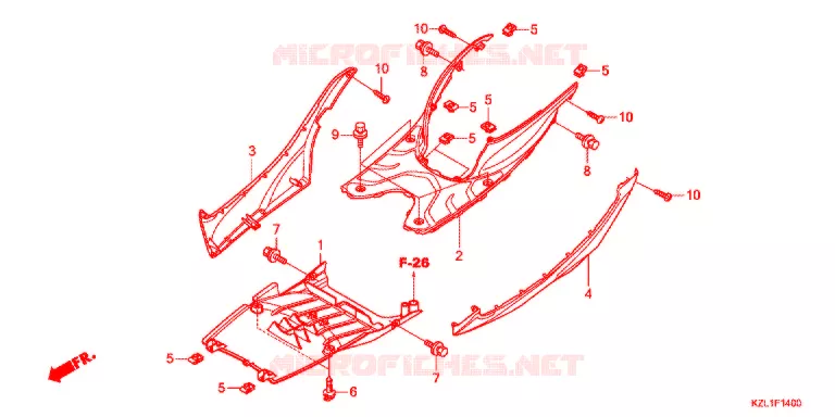 MARCHE PIEDS Honda SCOOTER 110 DIO 2013  NSC110WHD