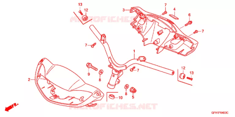 GUIDON Honda SCOOTER 50 DIO 2008  NSK50SH8