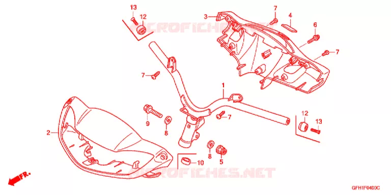 GUIDON Honda SCOOTER 50 DIO 2011  NSK50SHB