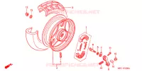 ROUE ARRIERE pour Honda JULIO 50 METALMIX de 1999