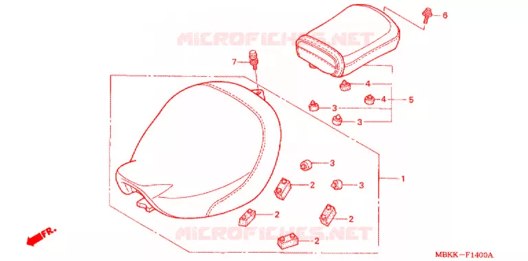 SELLE Honda MOTO 400 SHADOW 2007  NV400C7