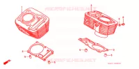 CYLINDRE pour Honda STEED 400 J de 2001