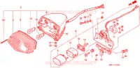 FEU ARRIERE pour Honda STEED 400 VLX Without speed warning light. Taylor bar handle de 1993