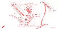 MAITRE CYLINDRE DE FREIN AVANT pour Honda STEED 400 VLX Without speed warning light. Taylor bar handle de 1994