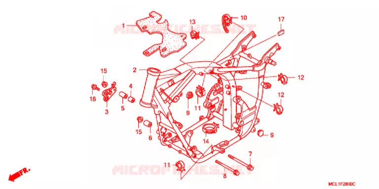 CADRE Honda MOTO 400 SHADOW 2003  NV400DC2