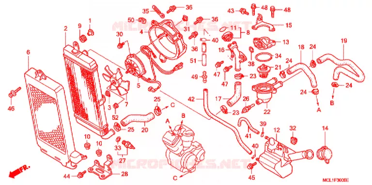 RADIATEUR Honda MOTO 400 SHADOW 2002  NV400DC2