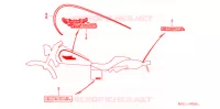 AUTOCOLLANTS (DC4) pour Honda SHADOW 400 SLASHER de 2004