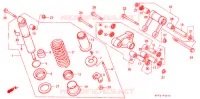 AMORTISSEUR ARRIERE pour Honda NX 125 de 1989