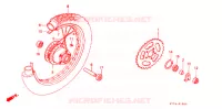 ROUE ARRIERE pour Honda NX 125 de 1989