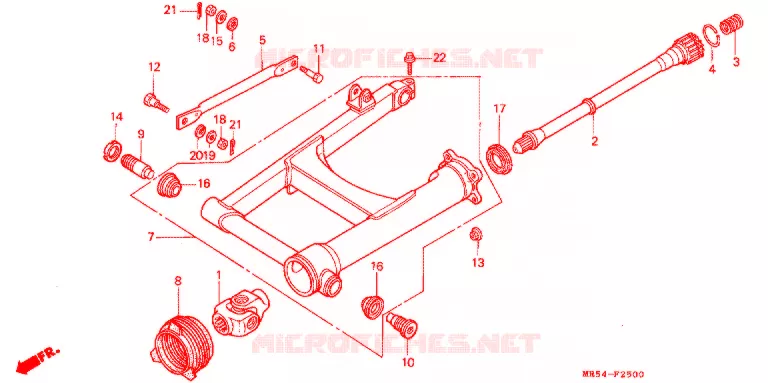 BRAS OSCILLANT Honda MOTO 800 PC800 1989  PC800K
