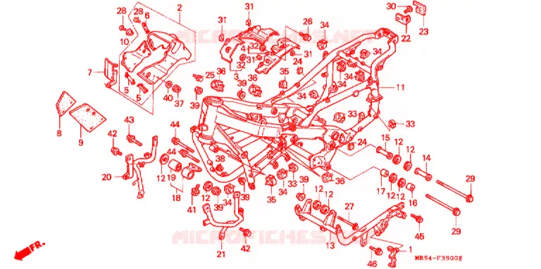 CADRE Honda MOTO 800 PC800 1989  PC800K