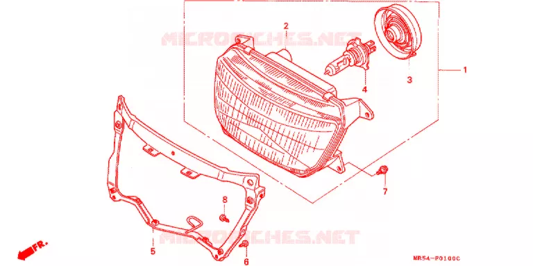 PHARE Honda MOTO 800 PC800 1989  PC800K